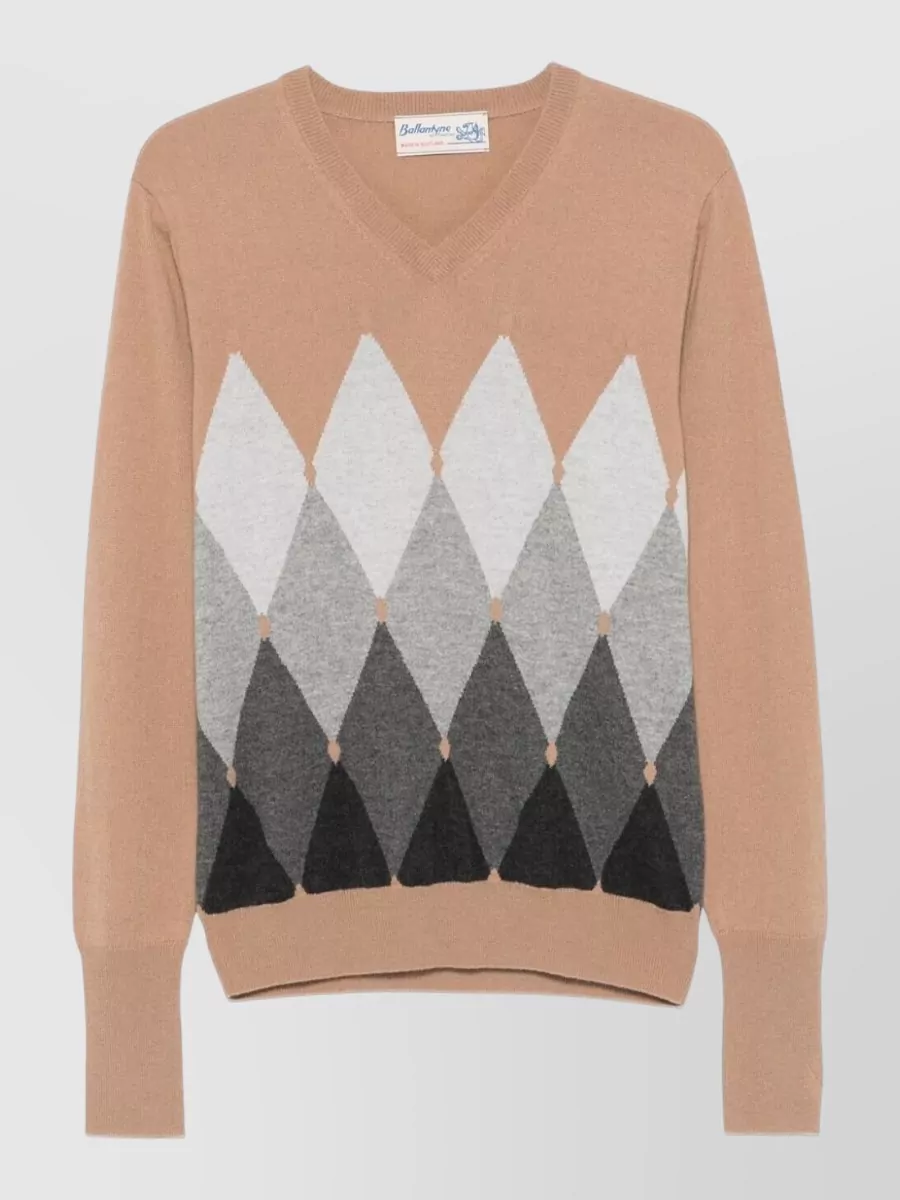 Ballantyne Cashmere V-Neck Jumper