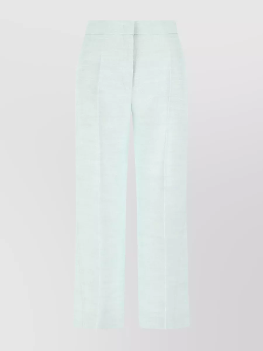Shop Jil Sander Viscose Blend Wide-leg Trousers In Grey