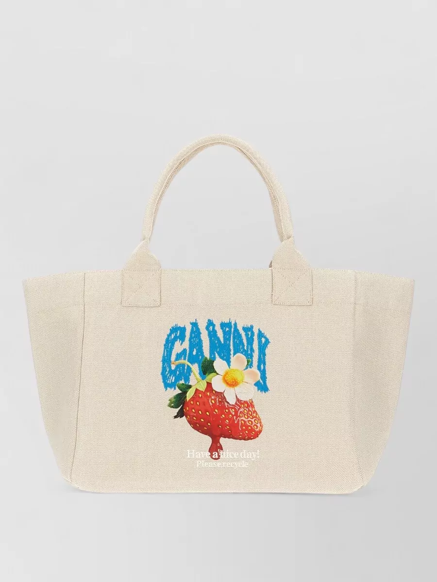 Ganni Na canvas tote bag