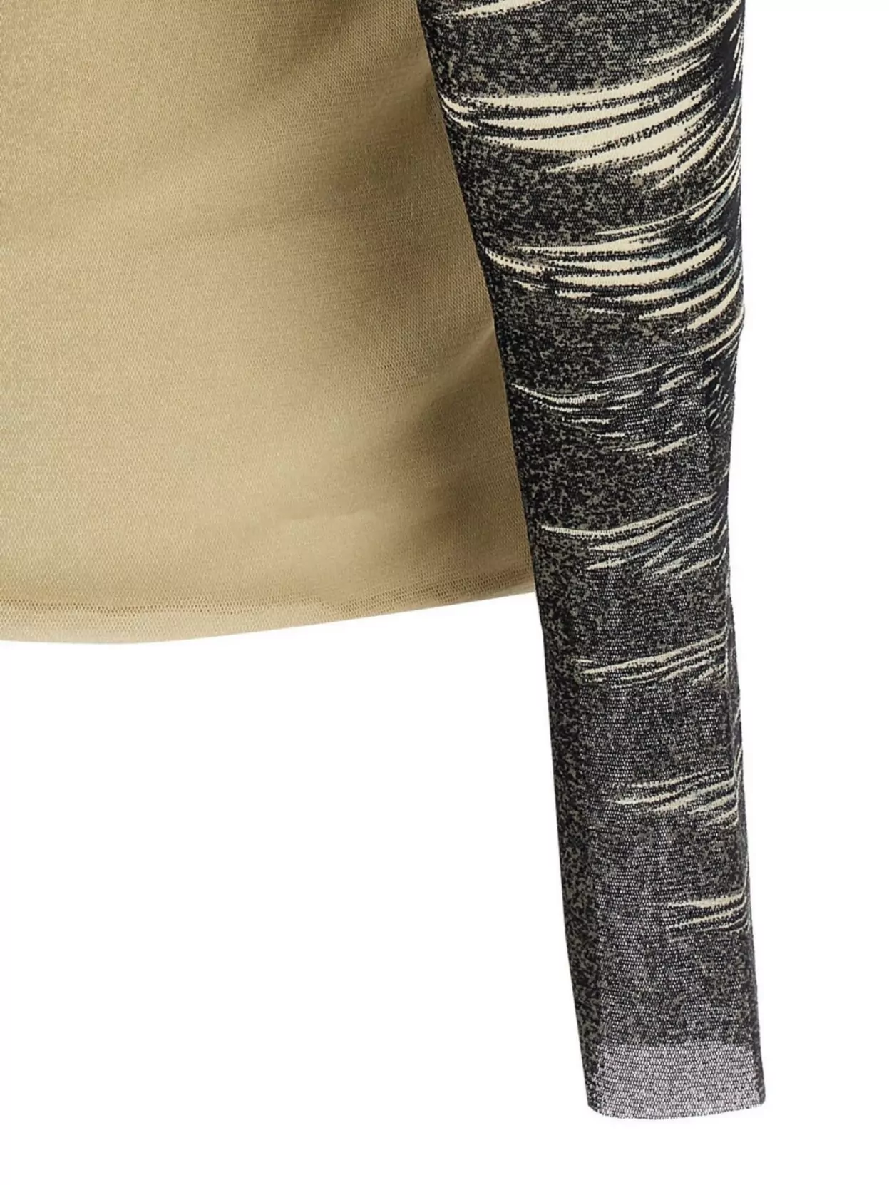 Shop Jean Paul Gaultier Sheer Fabric Crew Neck Top