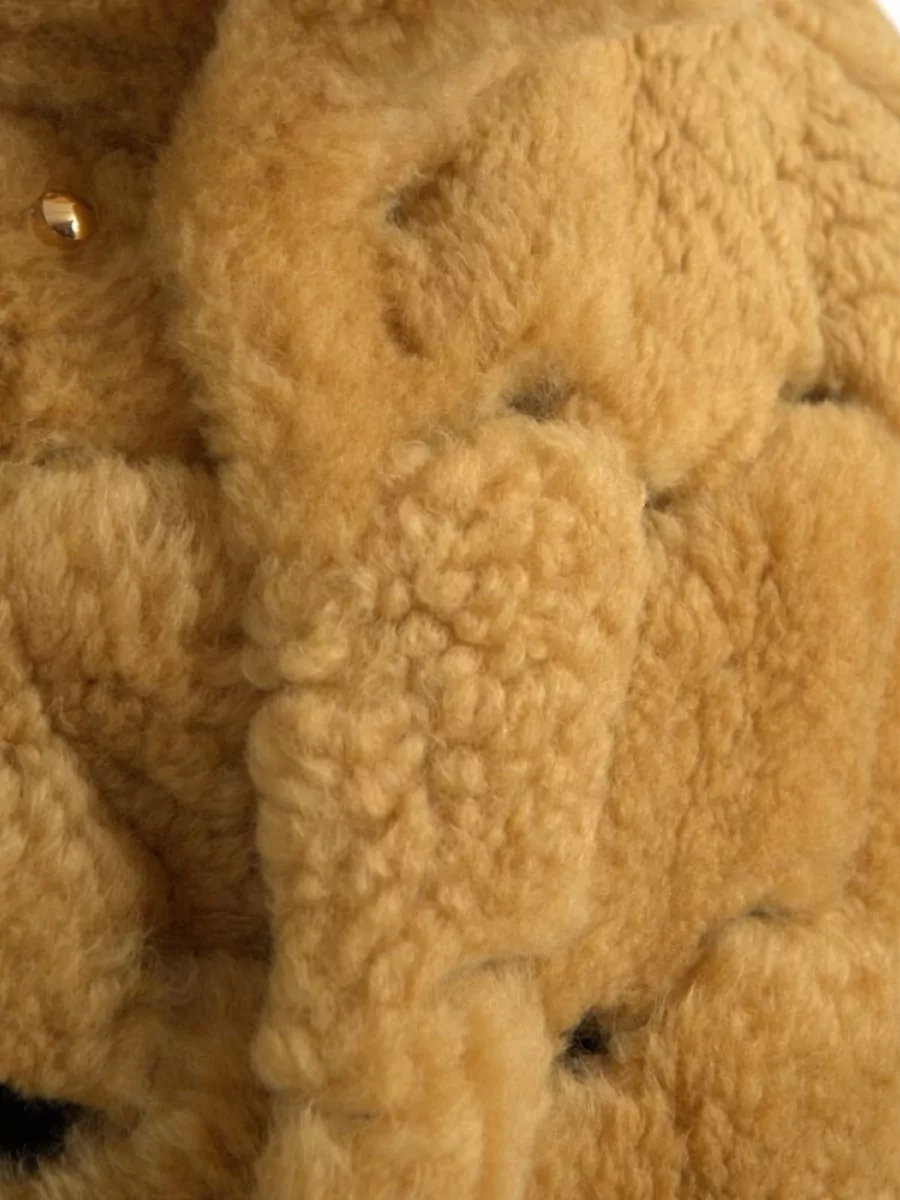 Bottega Veneta Shearling Single-Breasted Coat