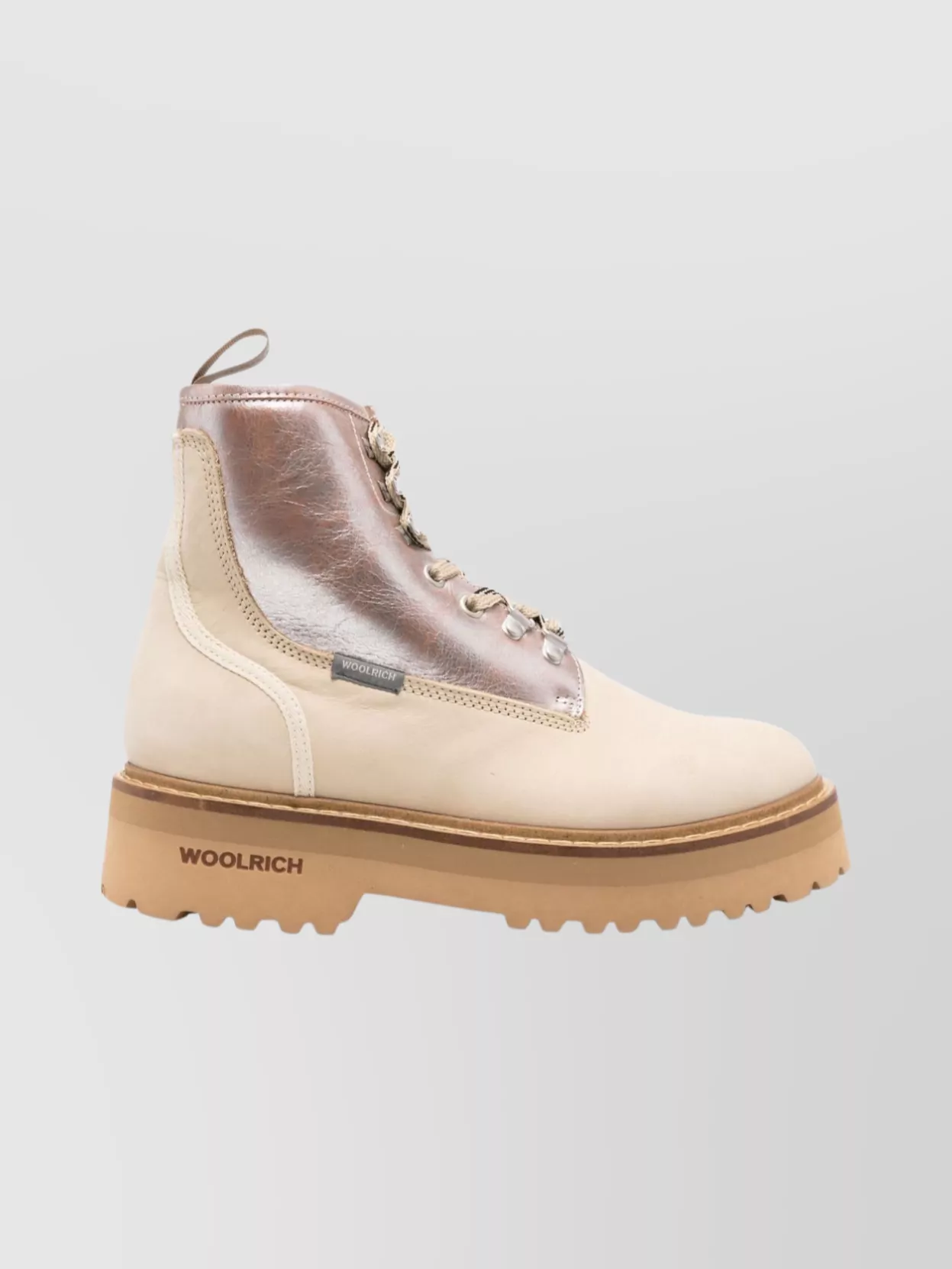 Woolrich Chunky Sole Leather Lace Up Ankle Boots