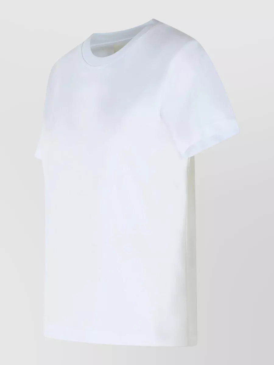 Closed Cotton Round Neck Short Sleeve T-Shirt