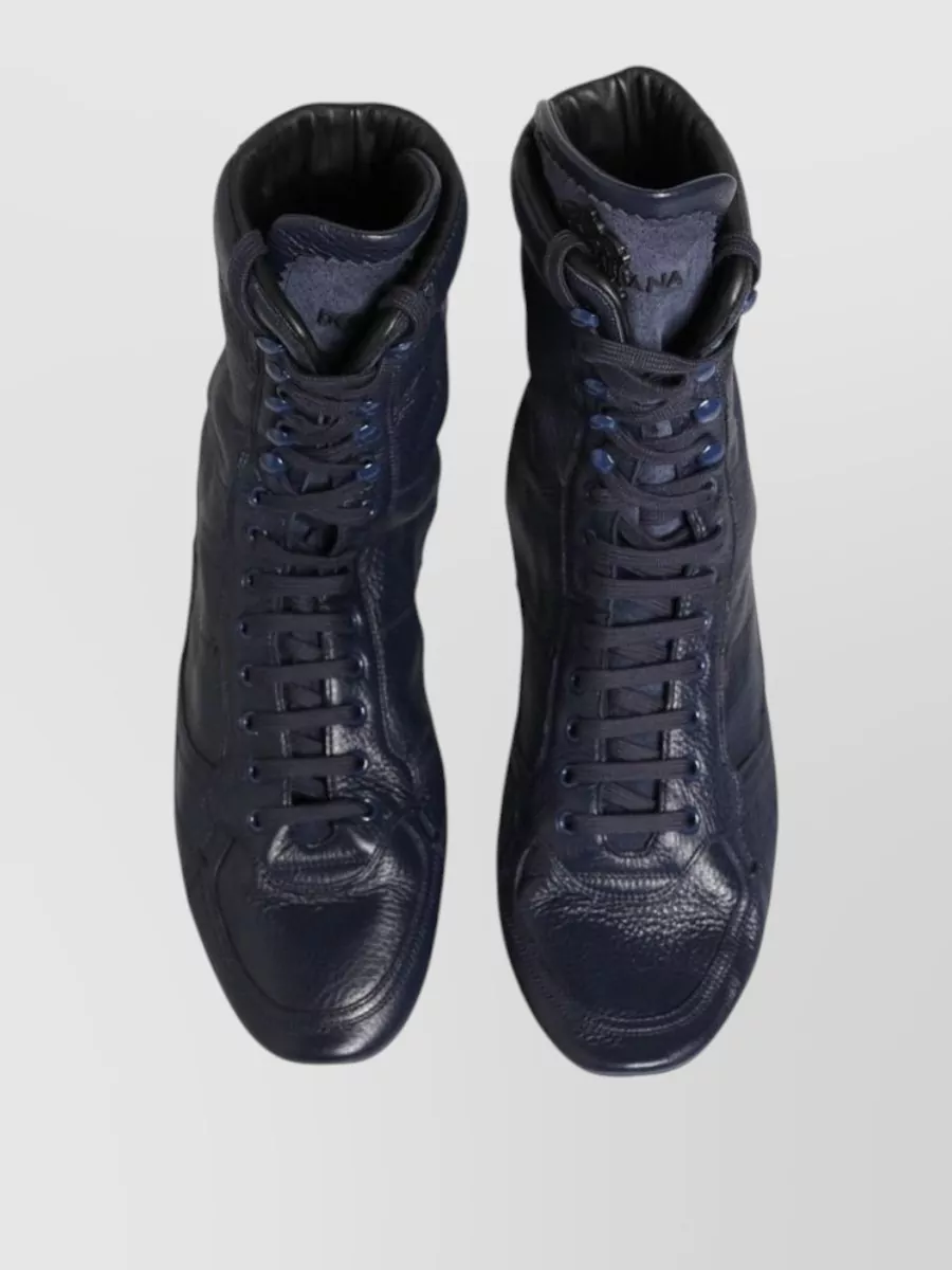 Dolce&Gabbana Leather Mid Calf Boots