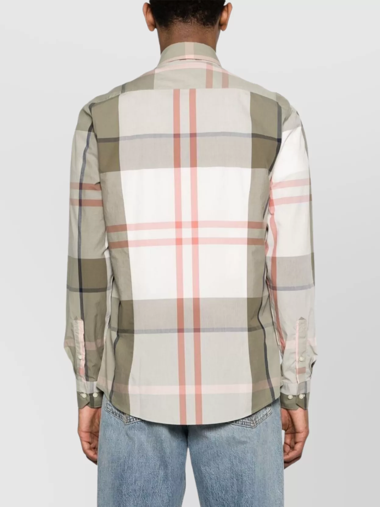 BARBOUR CHECK PATTERN TAILORED SHIRT WITH CURVED HEM