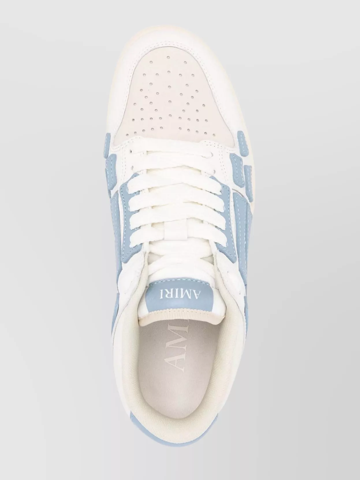 Amiri Leather Sneakers Featuring Skeleton Applique