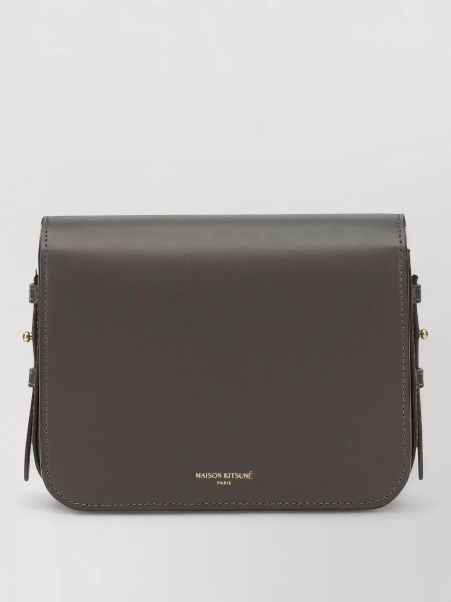 Maison Kitsuné Leather Crossbody Bag