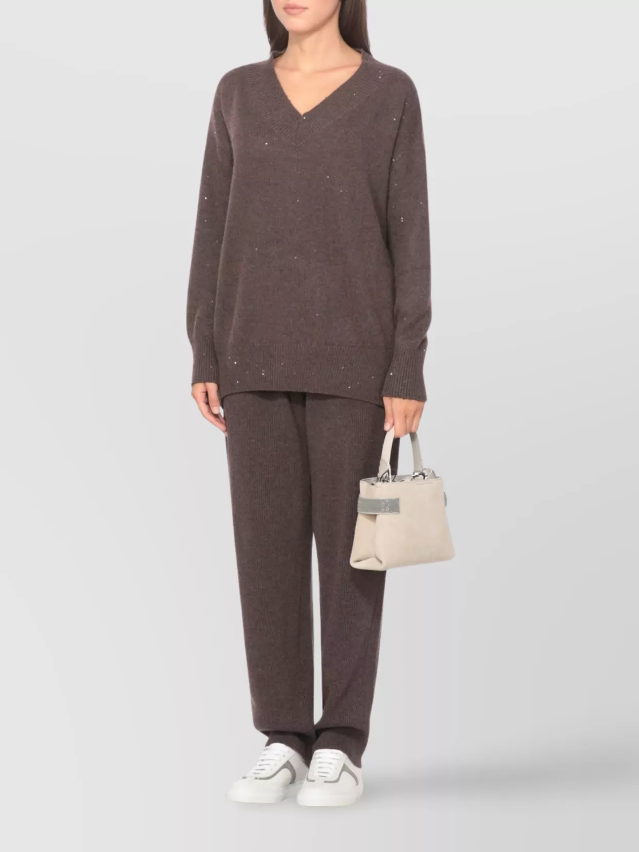 Brunello Cucinelli Wool And Cashmere Straight Trousers In Gold