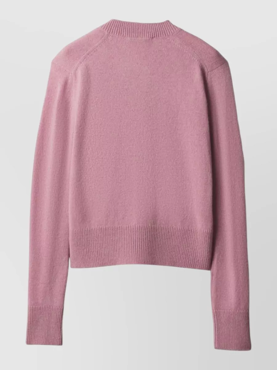 Maison Kitsuné Wool Ribbed Baby Fox Cardigan