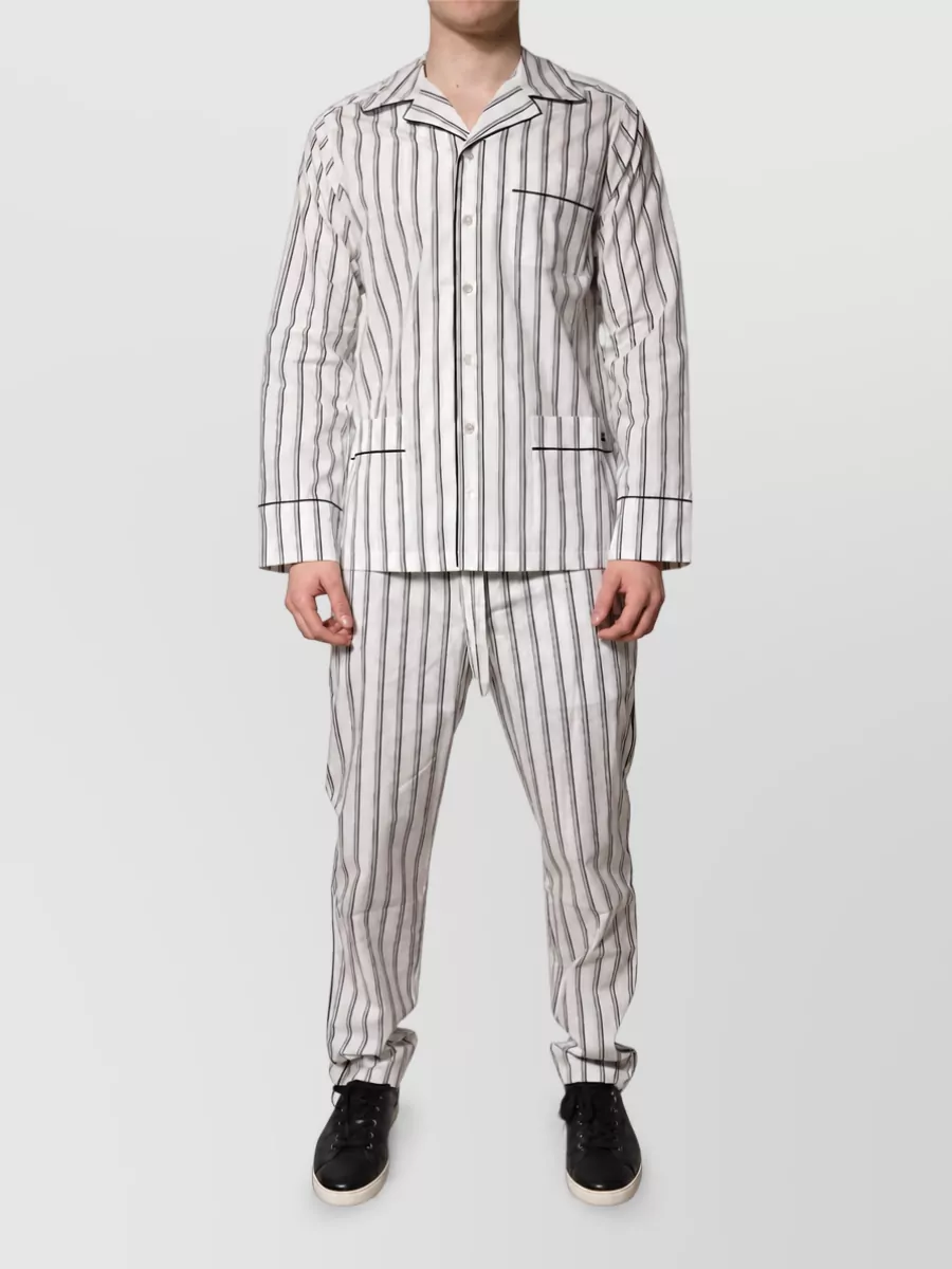 Dolce&Gabbana cotton striped pajama set