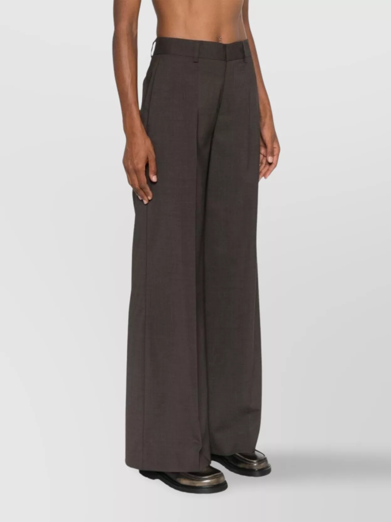 Parosh Wide-Leg Trousers With Pockets And Pleats