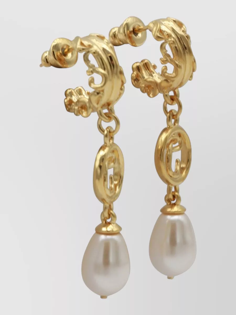 Chloé Drop Design Earrings Pearl Detail