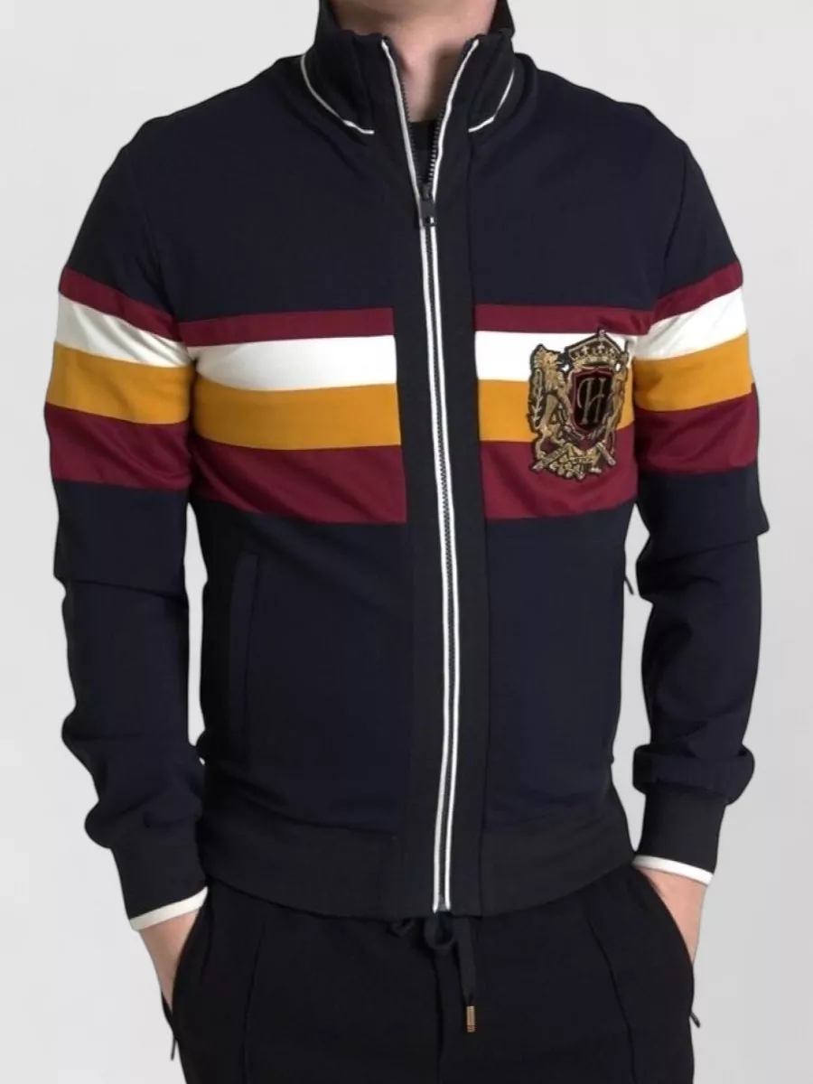 Dolce&Gabbana Striped zip track jacket