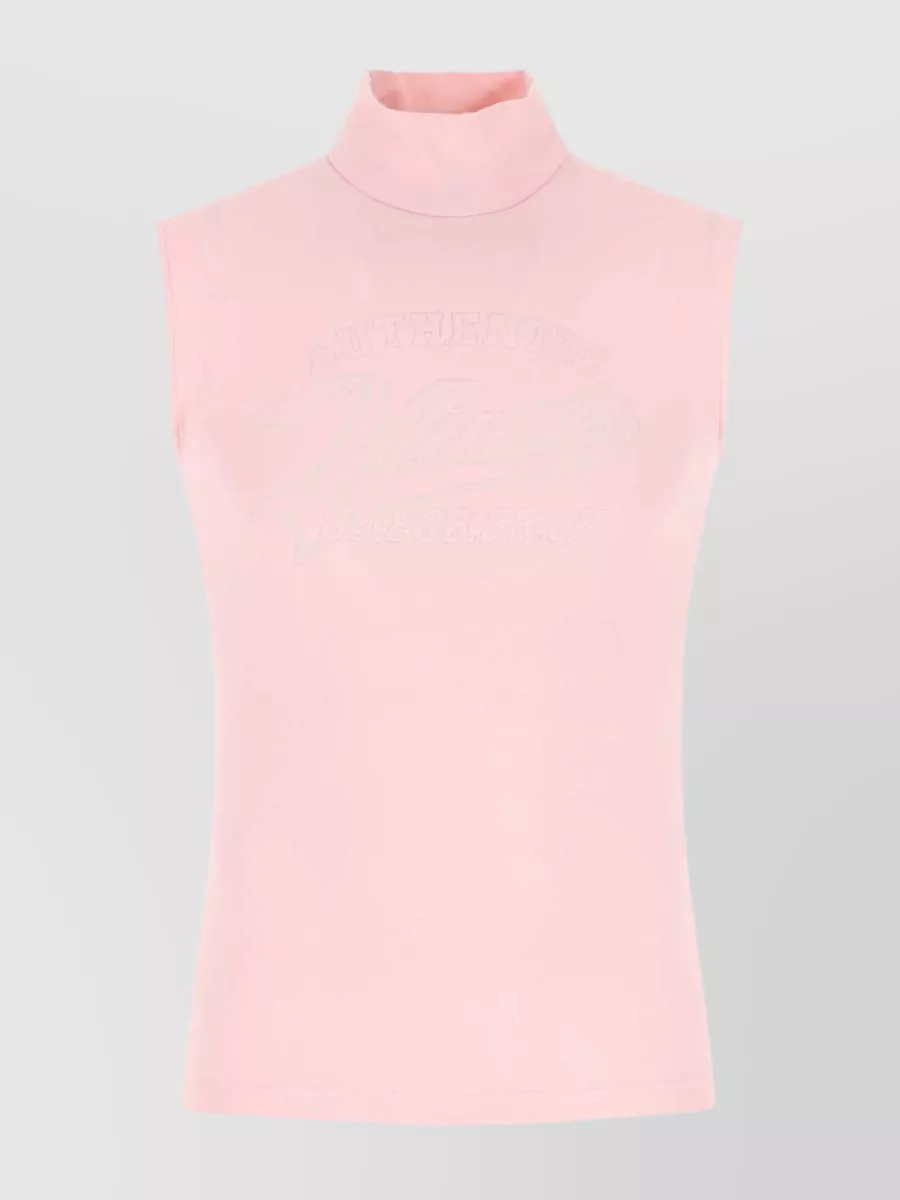 Shop Vtmnts Stretch Blend Tank Top With Mock Neck In Pastel