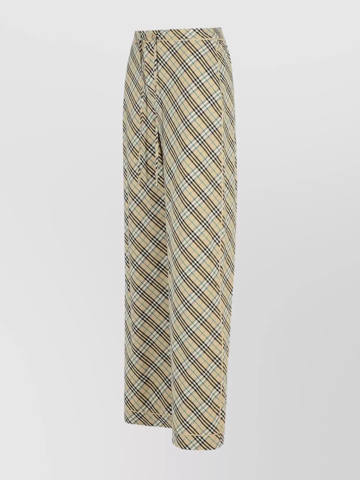 Burberry Cotton Pants Checked Pattern Trousers