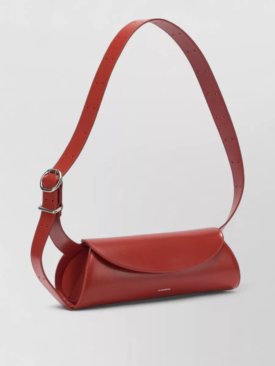 Jil Sander Small Structured Shoulder Bag With Adjustable Strap