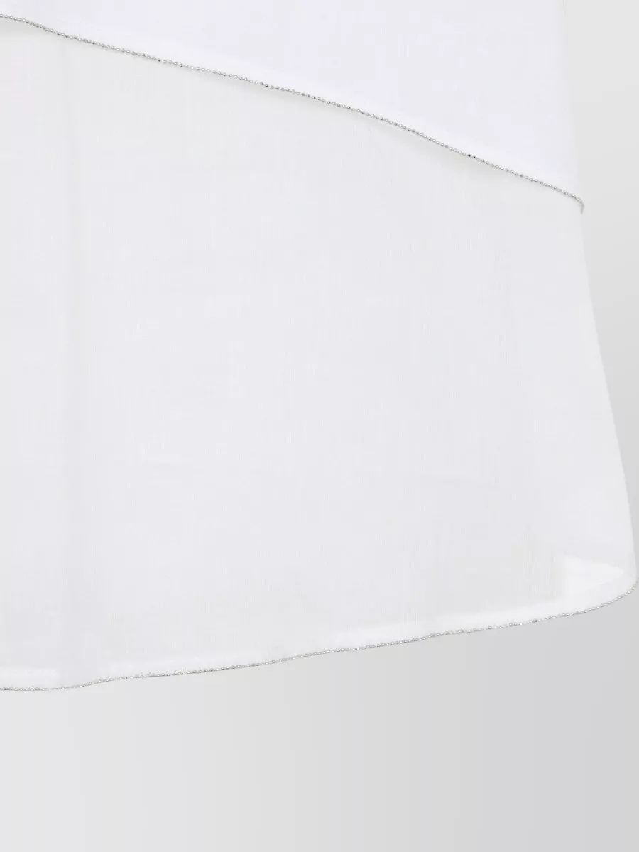 Peserico Collared Neck Sleeveless Top Layered Hem