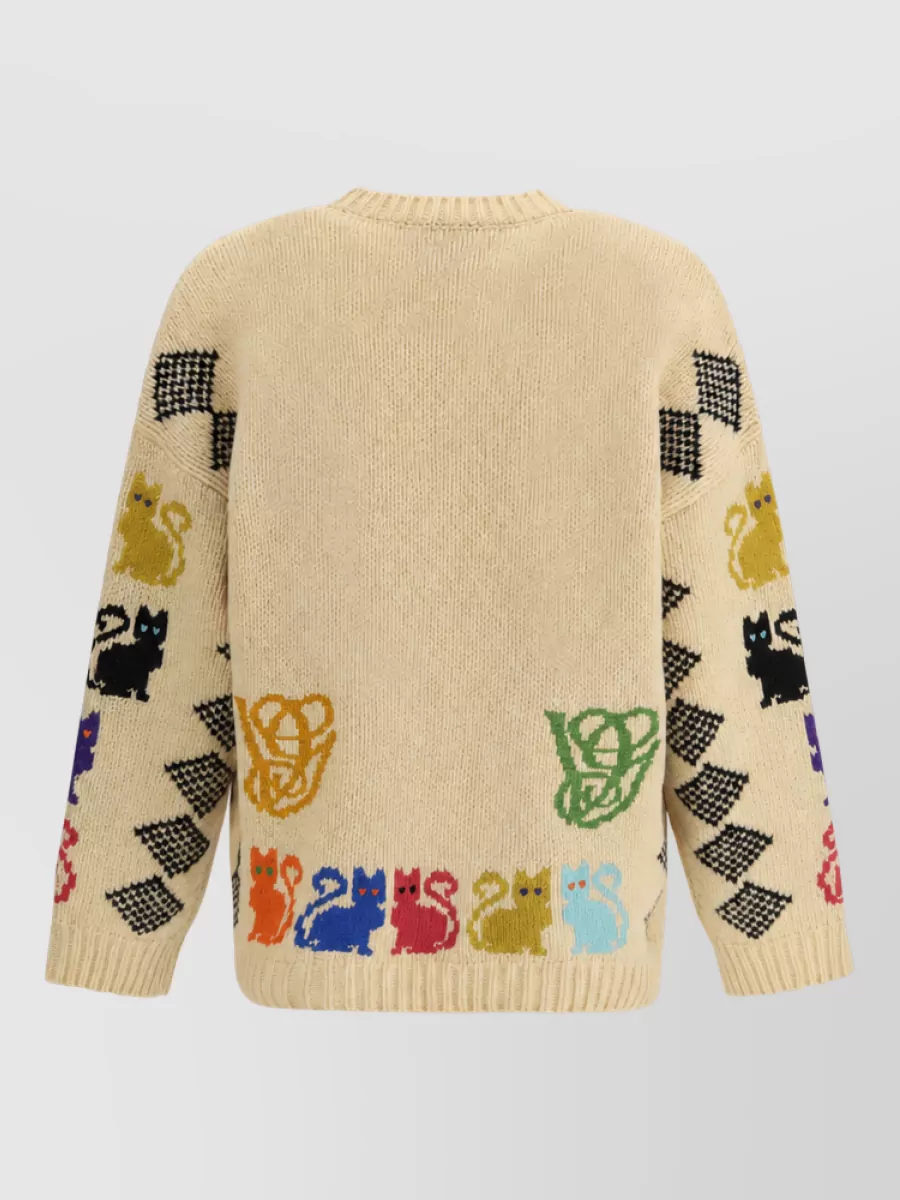 Valentino Wool Jacquard Knit Cardigan