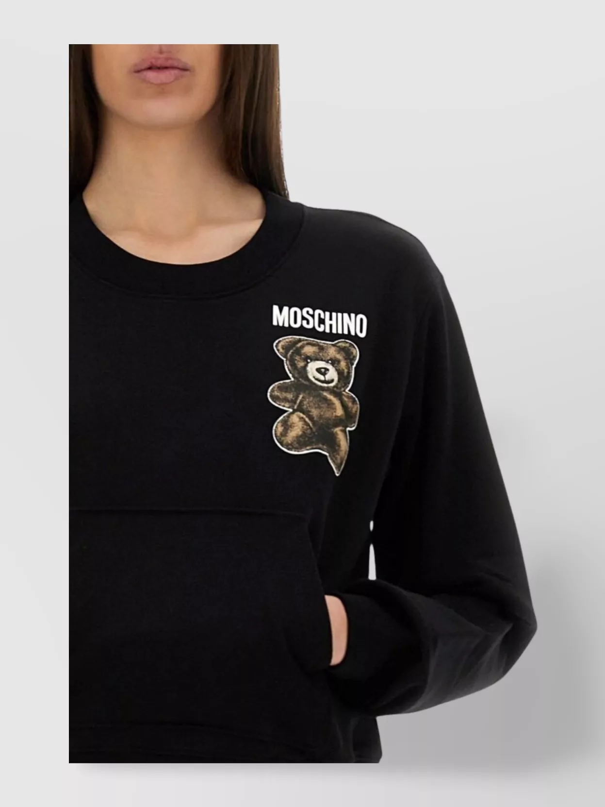 Moschino Bear Graphic Crew Neck Sweater
