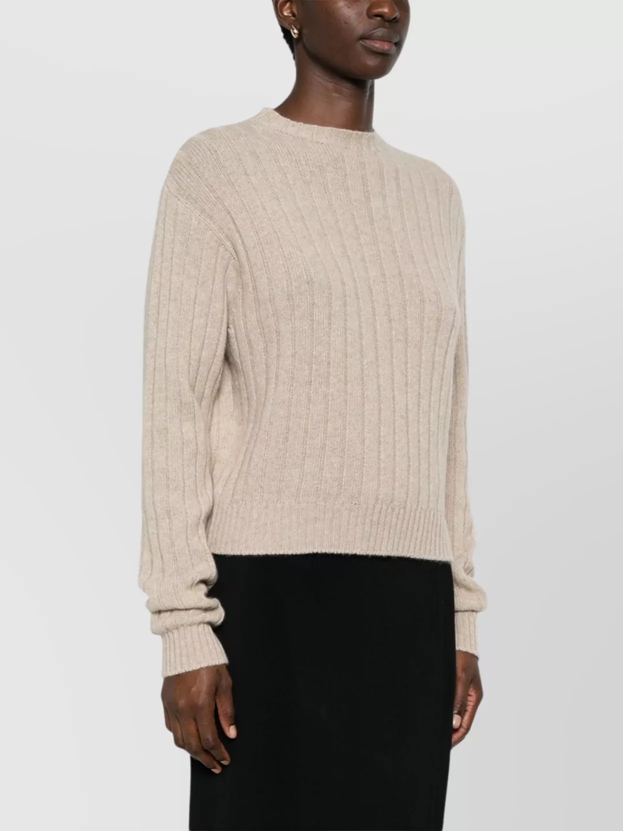 Prada Cashmere Cropped Knitwear Ribbed Texture