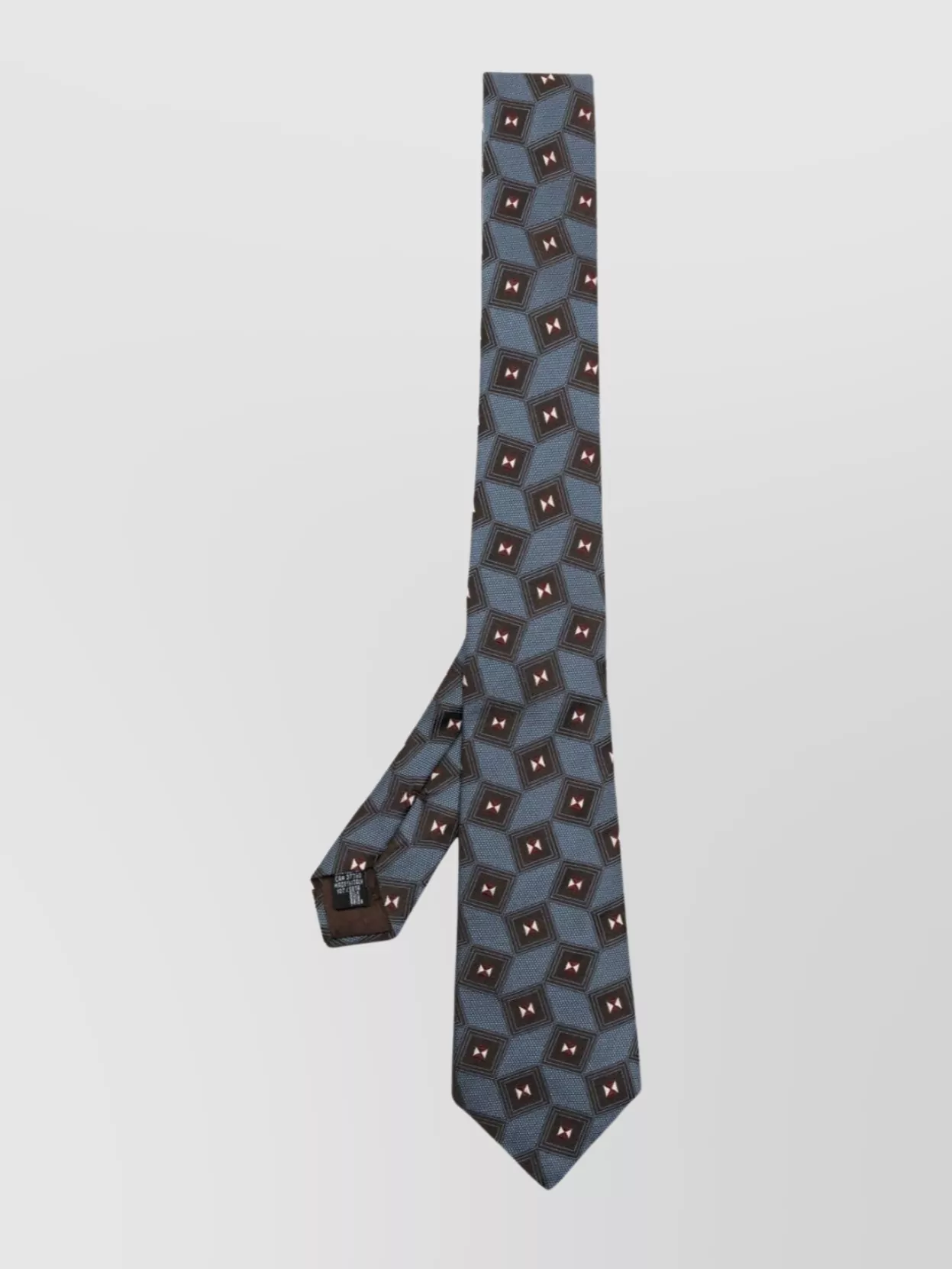 Giorgio Armani Geometric Pattern Woven Jacquard Standard Length Tie