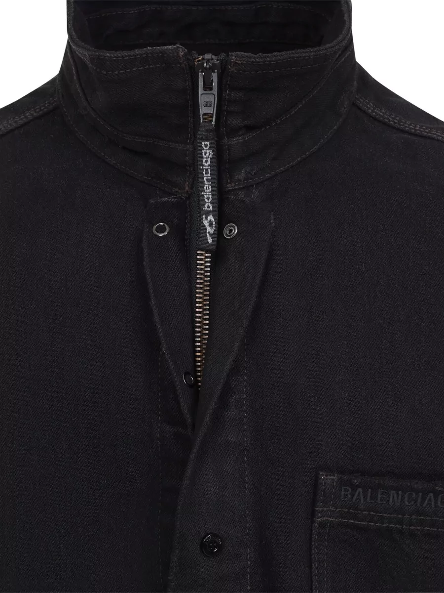 Balenciaga Cotton Zip Up Shirt Jacket
