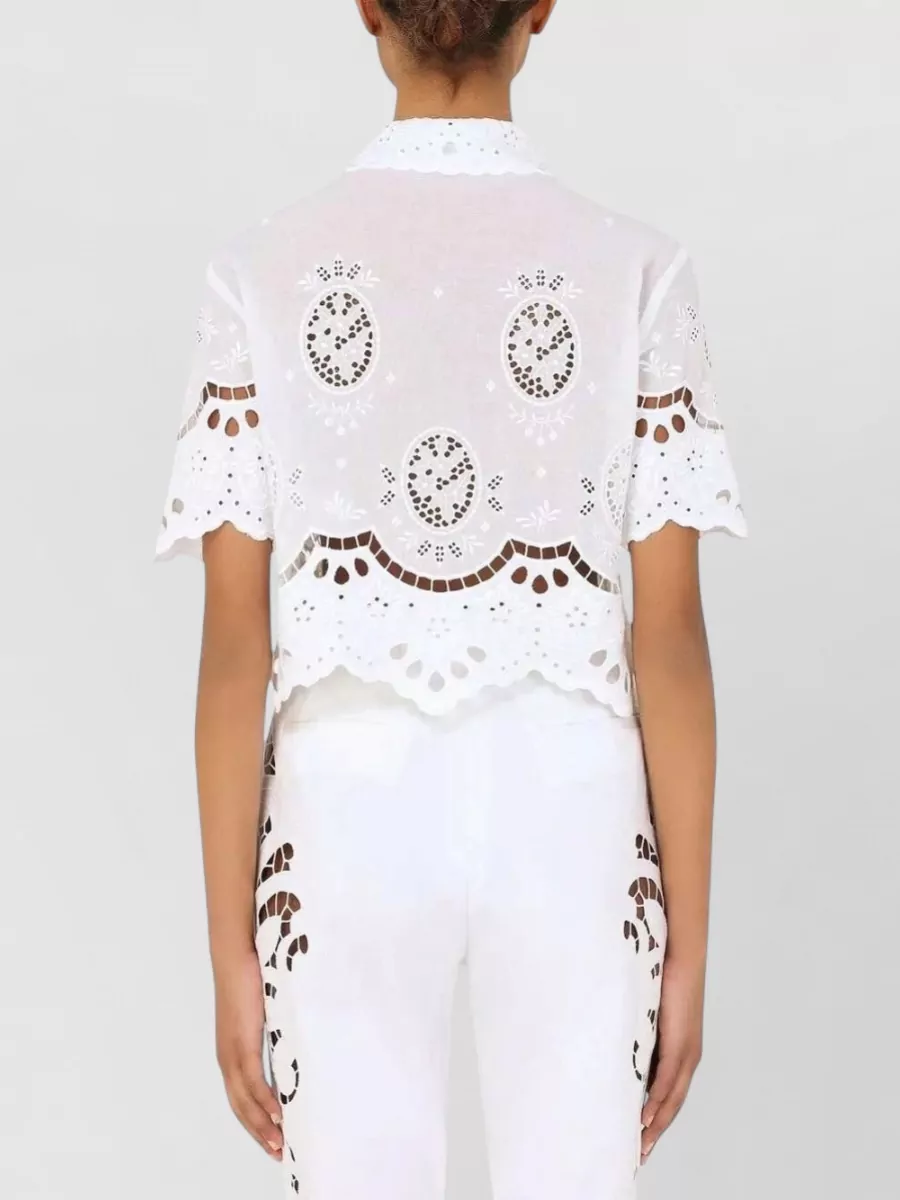 Dolce&Gabbana Cotton Cropped Short Sleeve Polo Shirt