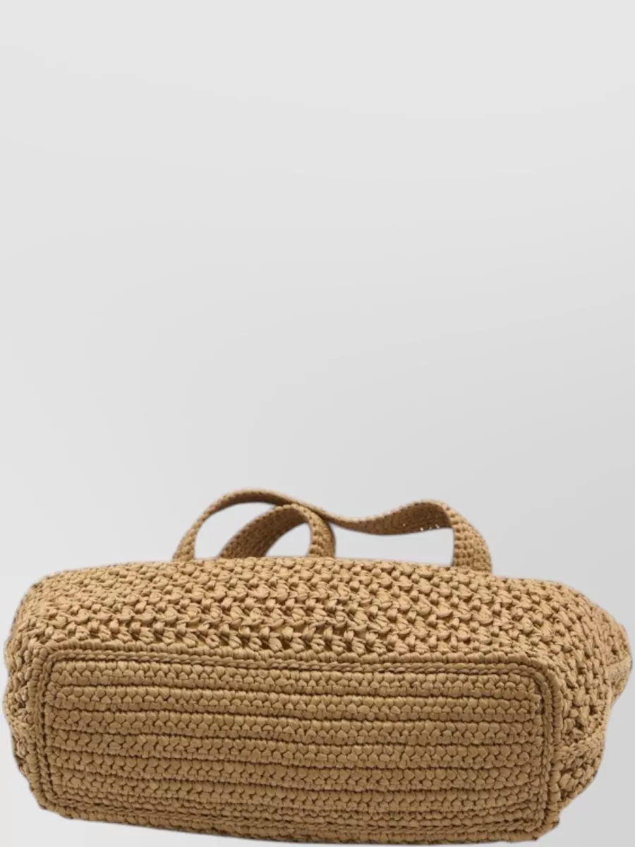 Tod's Medium Raffia Crochet Beach Tote Bag