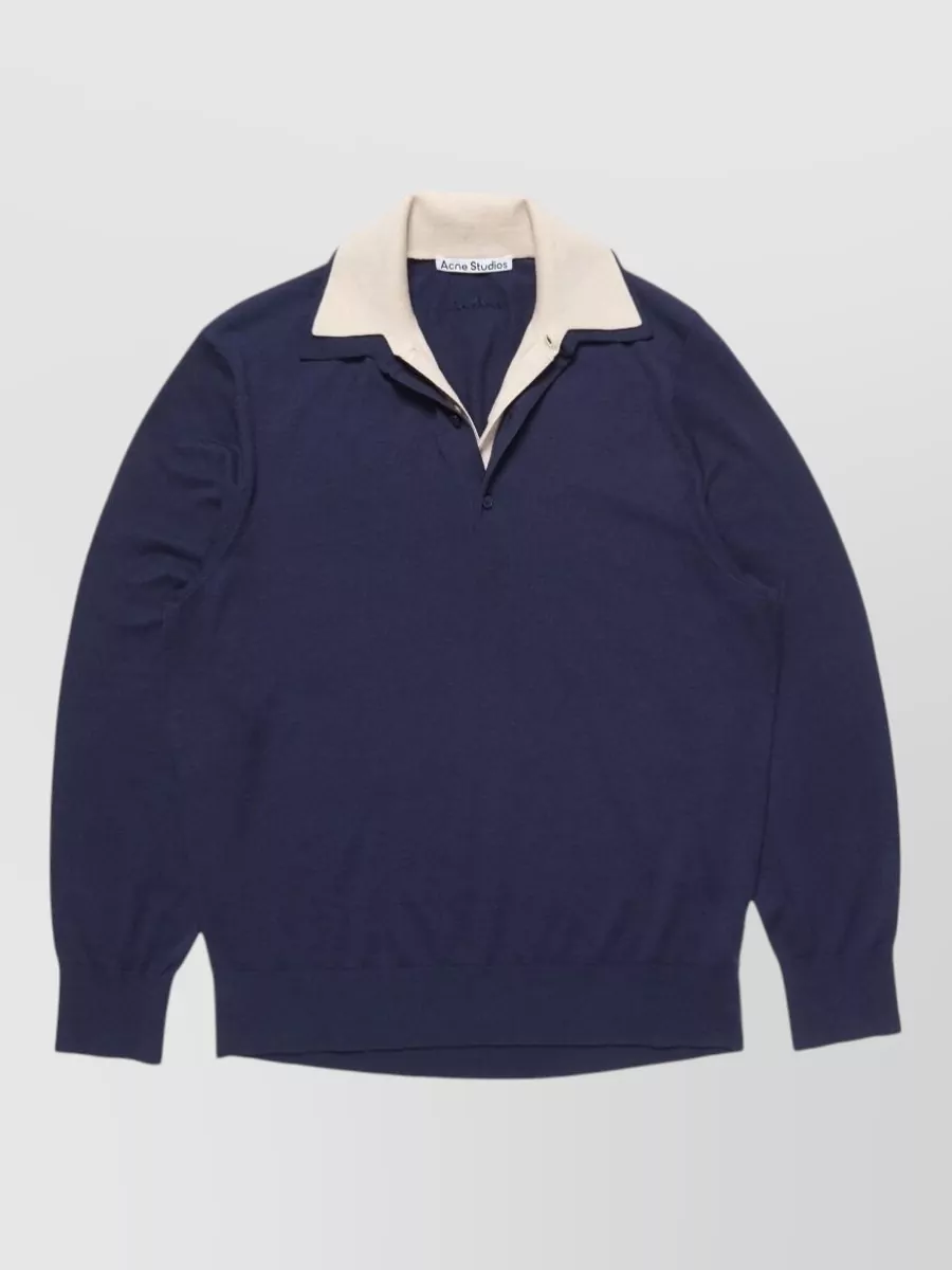 Acne Studios silk polo jumper