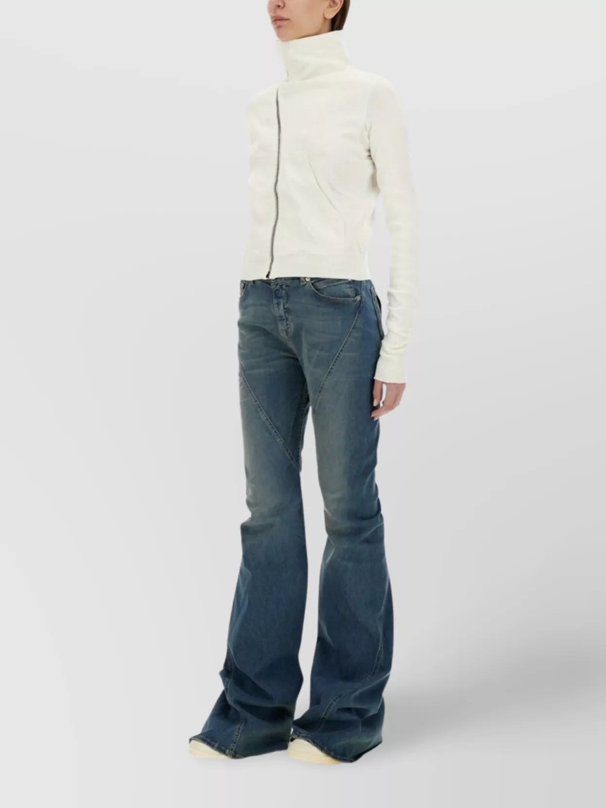 Rick Owens Drkshdw Slim Fit High Collar Sweater