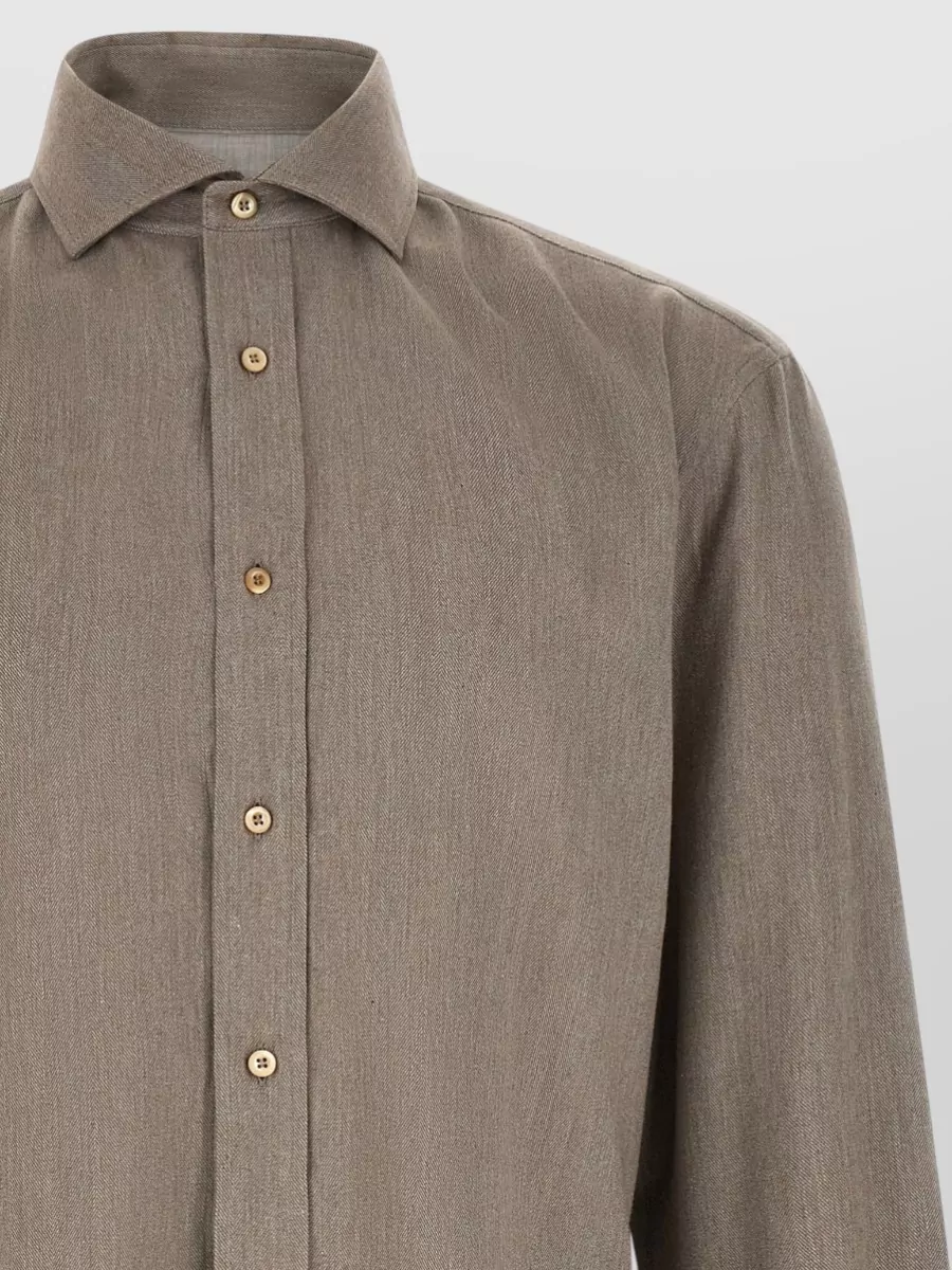 Brunello Cucinelli Herringbone Shirt