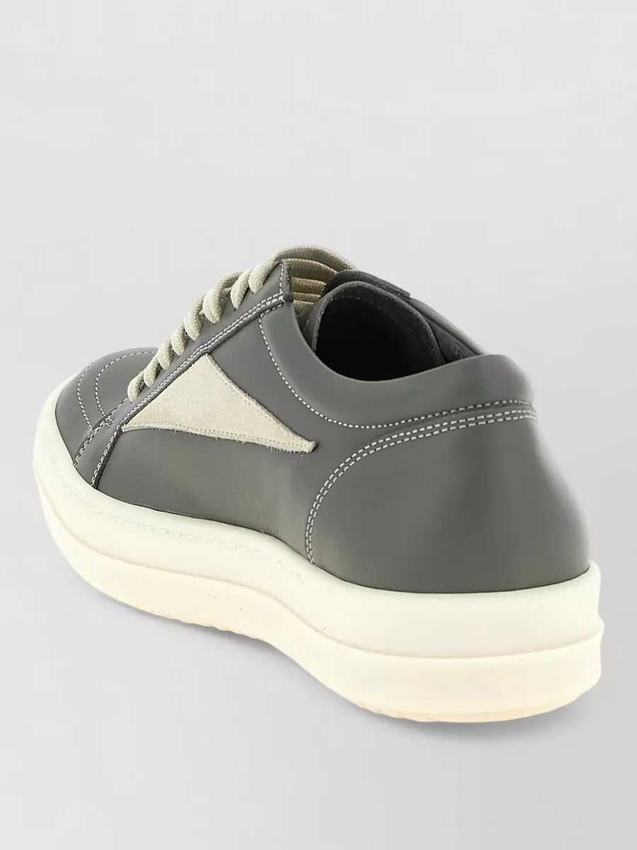 Rick Owens Archive Sneaker Low Top Suede Panels Rubber