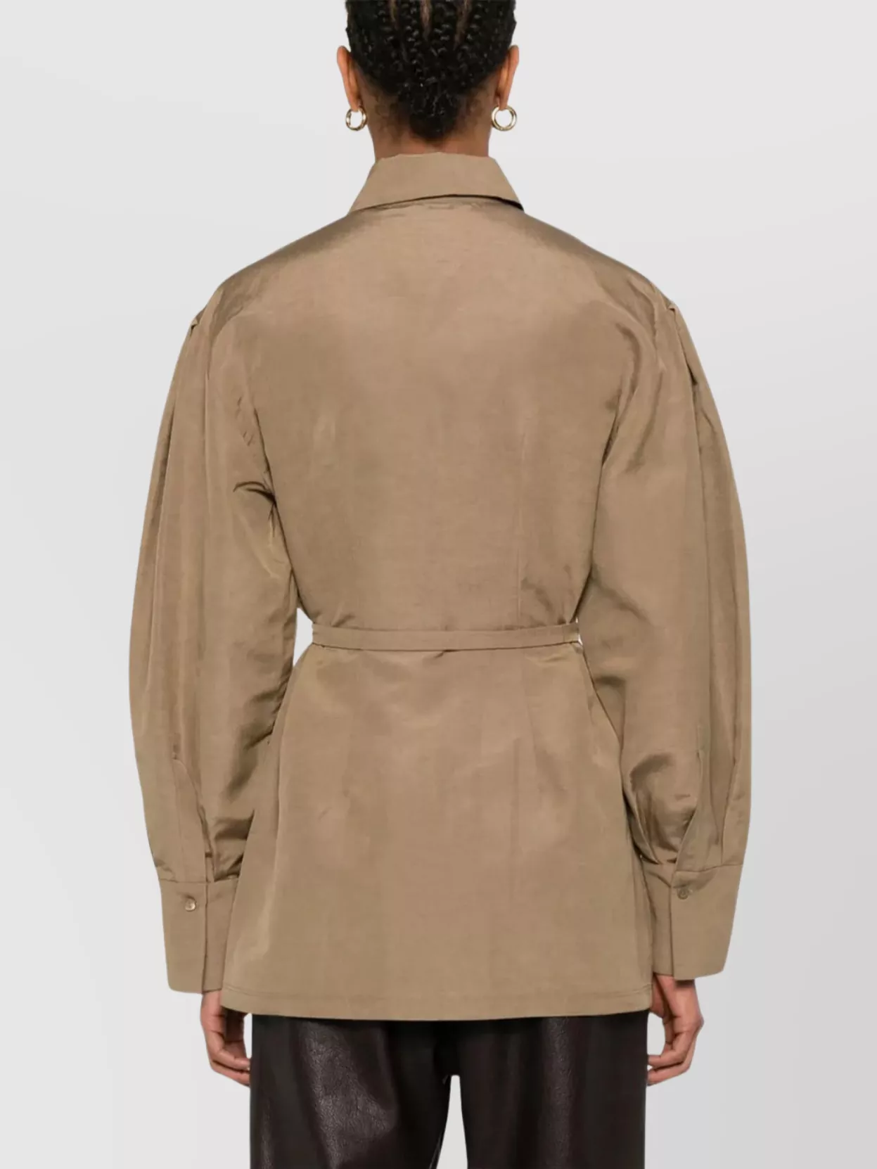 Max Mara Waist Belted Long Sleeve Collar Jacket