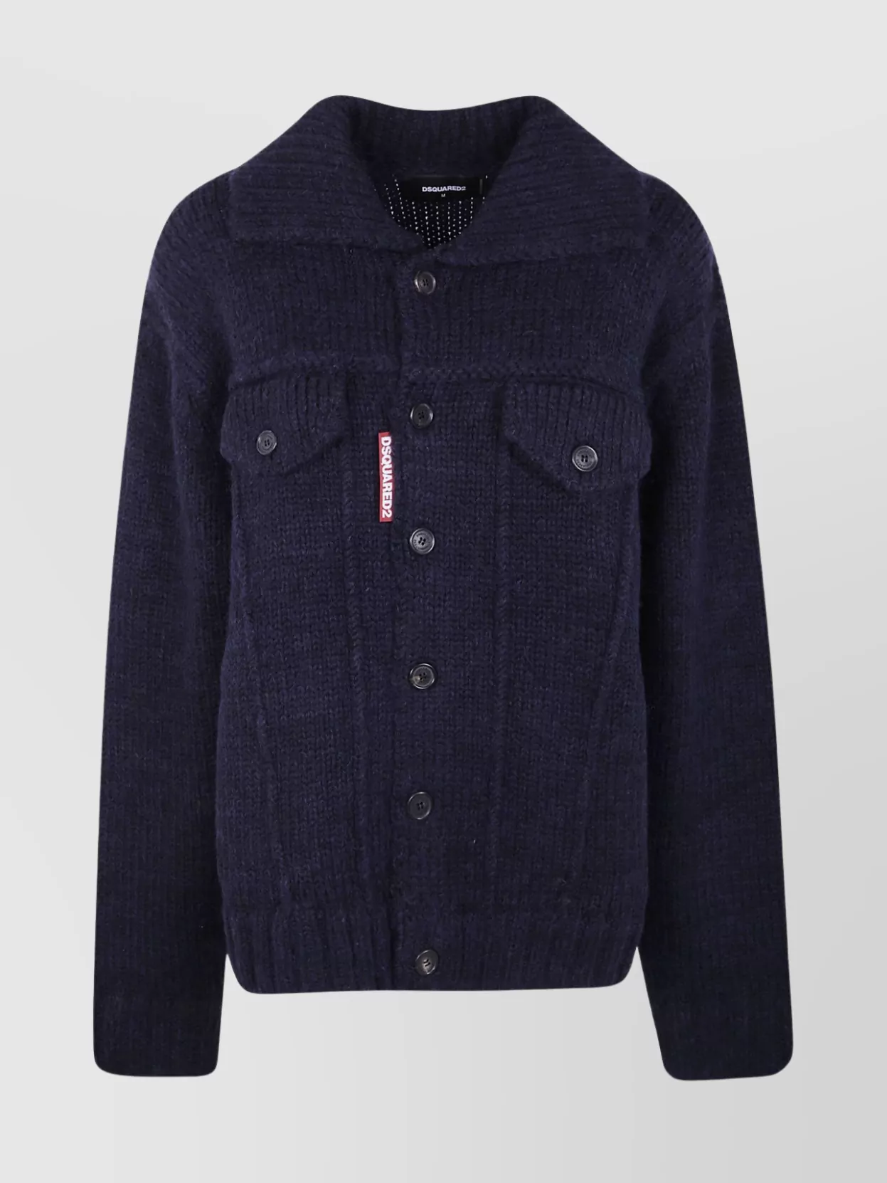 Dsquared2 Ribbed Cuffs Hem Collared Chest Pockets