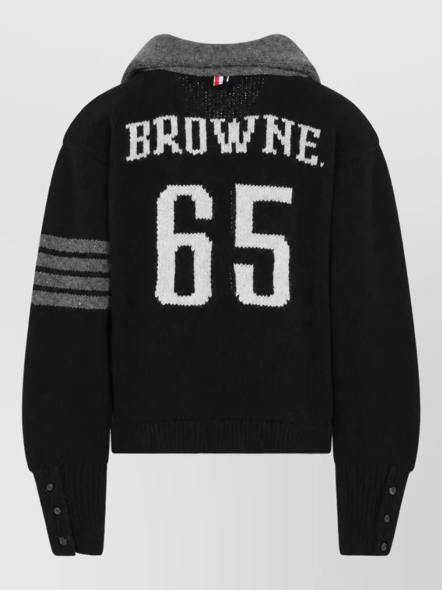 Thom Browne Wool Shawl Collar Cardigan Jacket