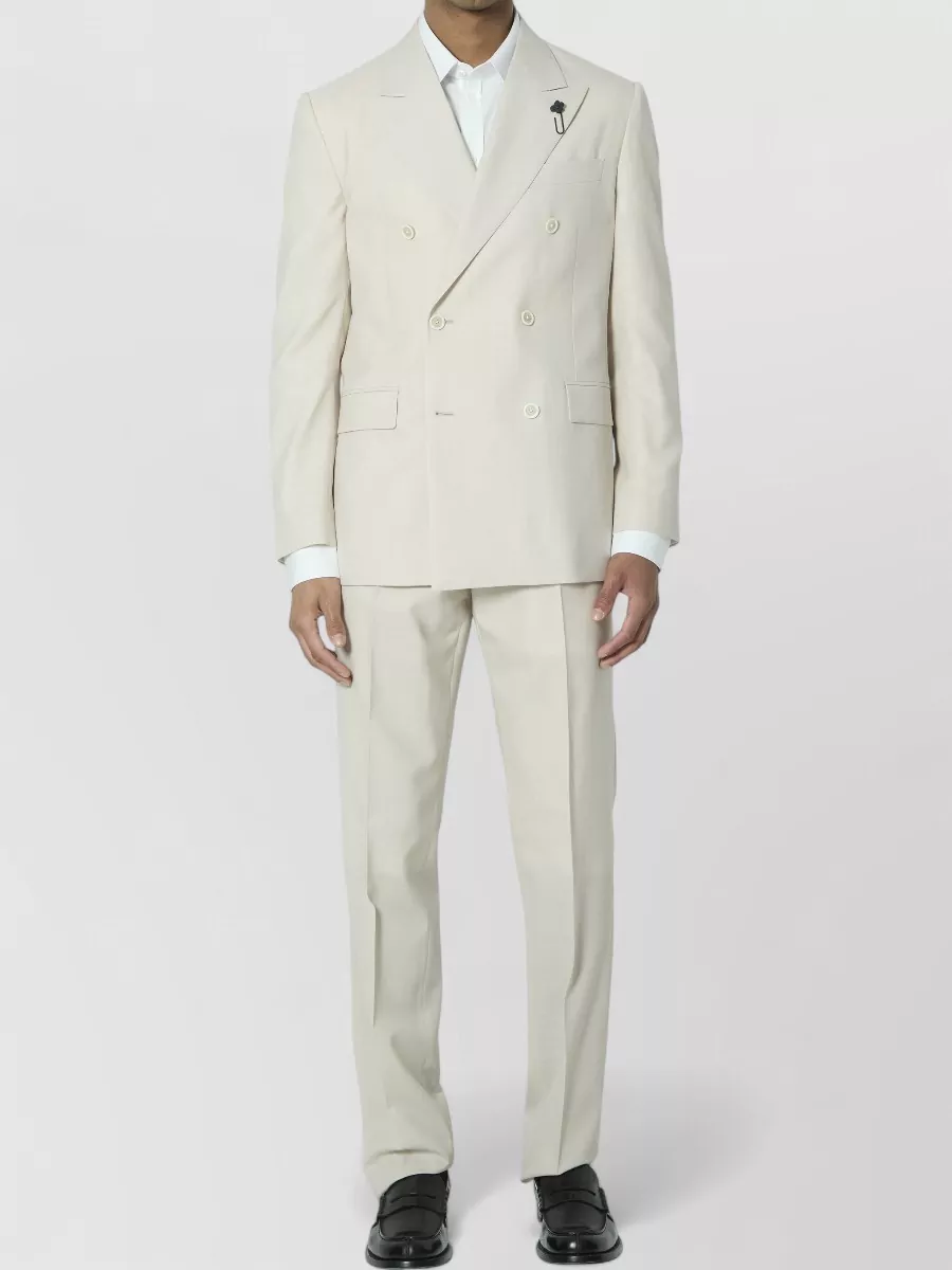 Lardini virgin wool double-breasted suit