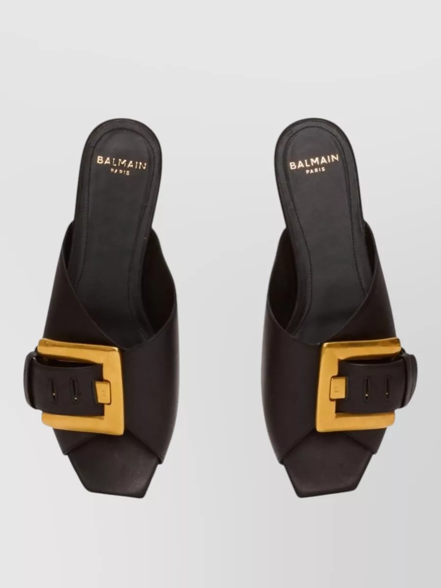 Balmain Leather Mules