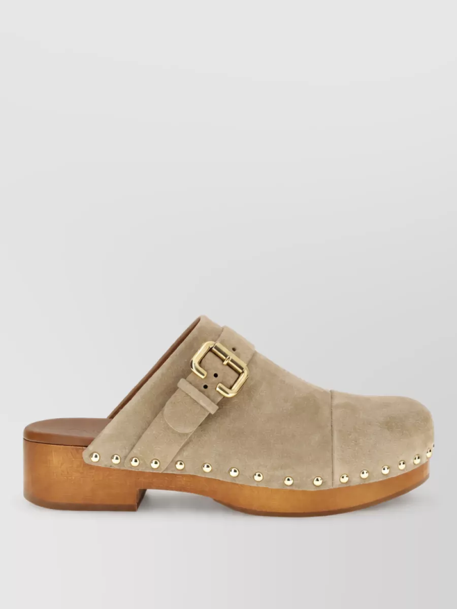 Chloé Leather Clog Mules