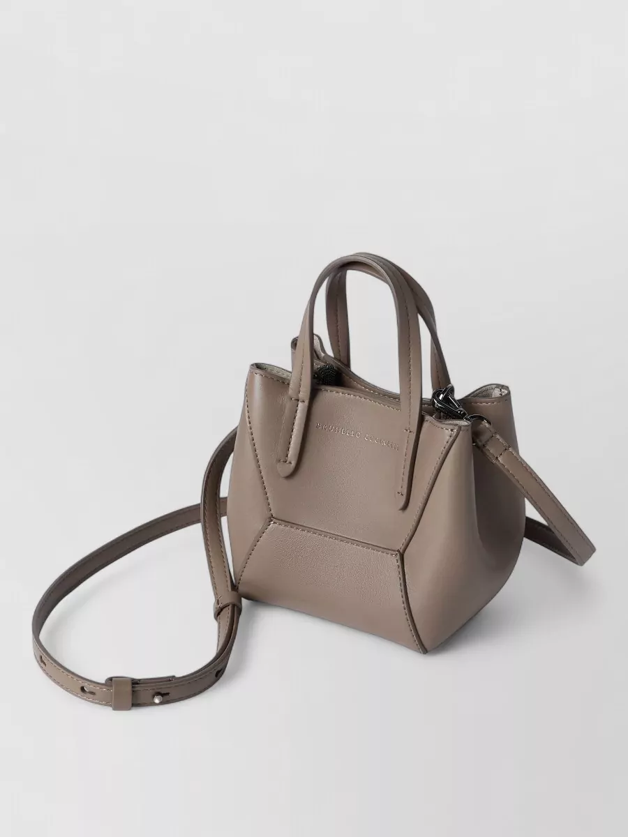 Brunello Cucinelli Monili Mini Leather Shoulder Bag