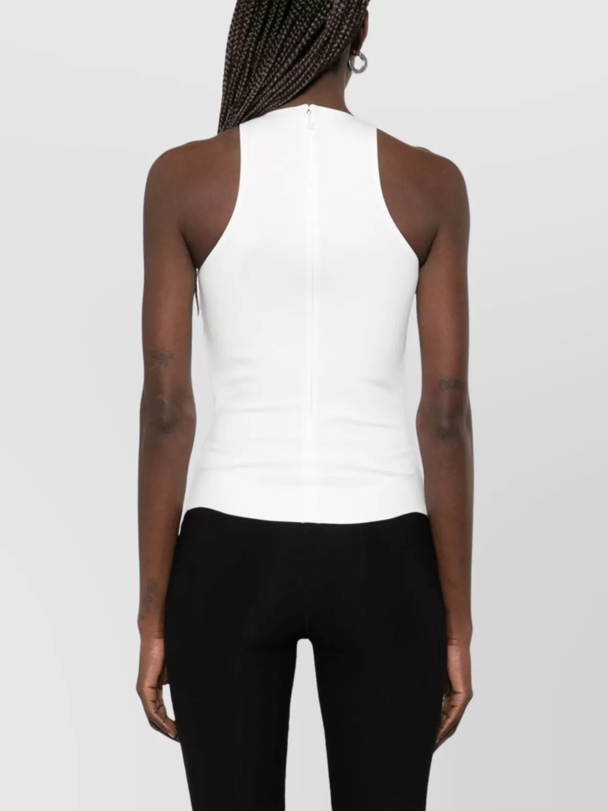 Mugler Crew Neck Star Cutout Top