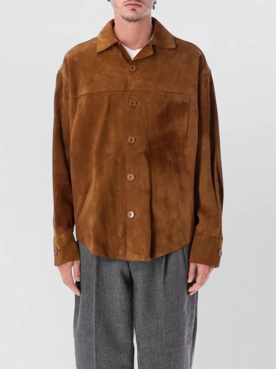 Ami Paris suede leather overshirt