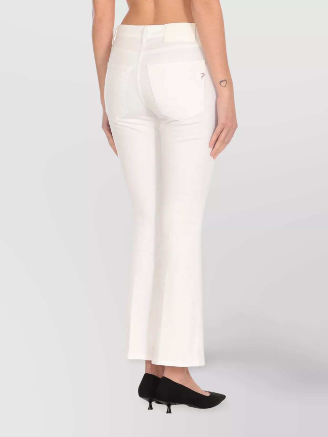Dondup Cotton Straight Trousers Flared Leg