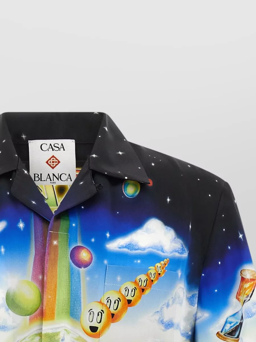 Casablanca Experience Graphic Short Sleeve Straight Cut Shirt