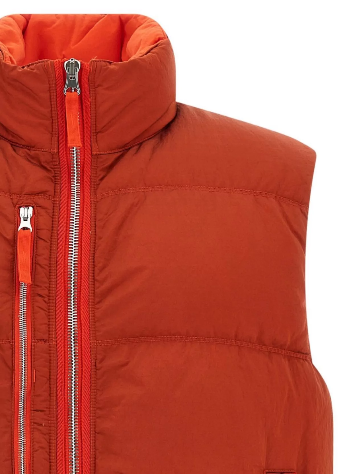 Stone Island Quilted Vest With High Collar And Pockets