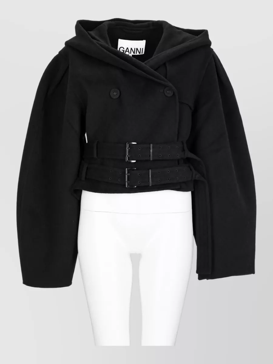 Ganni cashmere single breasted coat