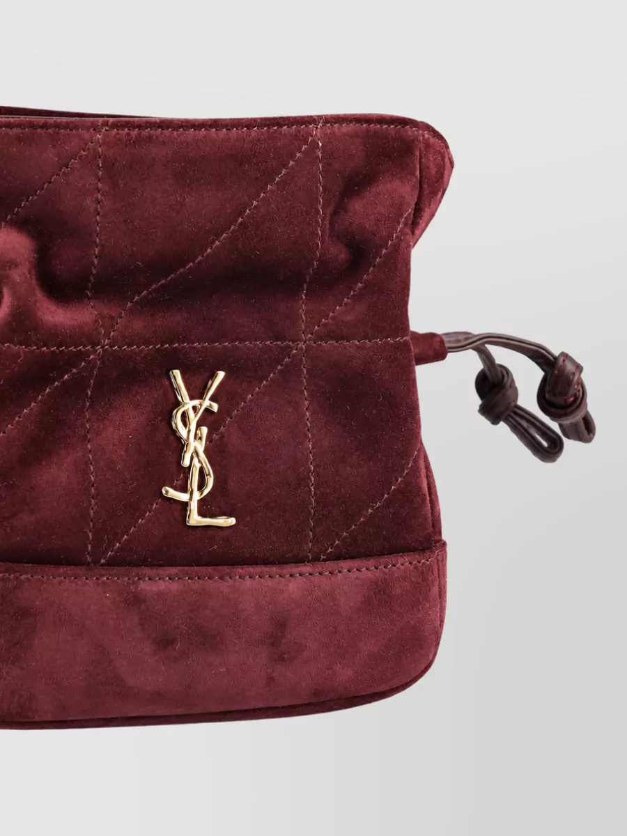 Saint Laurent Na Suede Leather Bucket Bag