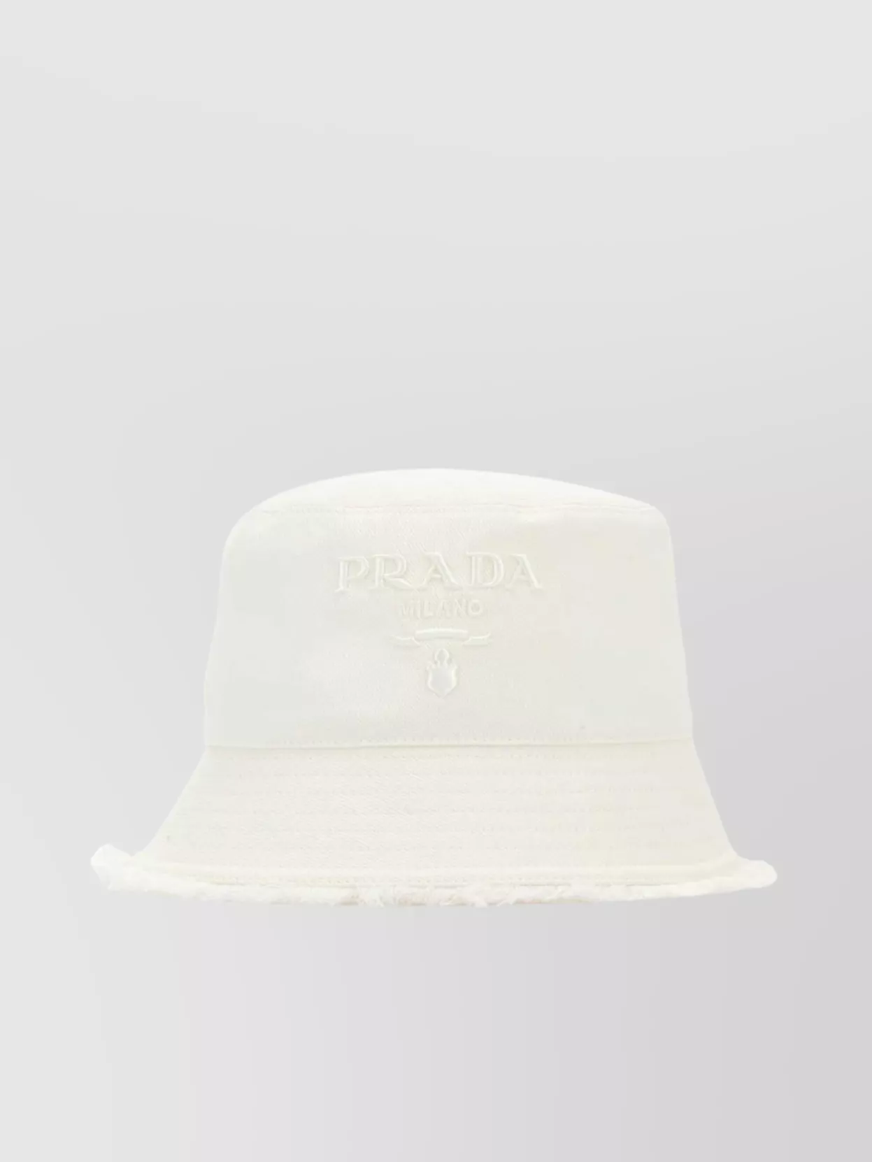 Prada White Denim Bucket Hat