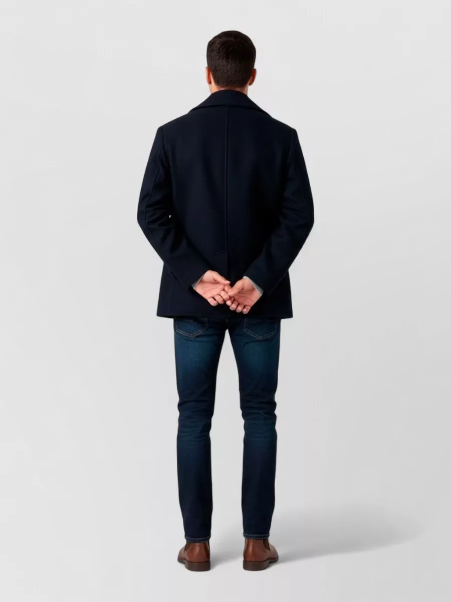 Ralph Lauren Short Double Breasted Coat Large Lapels