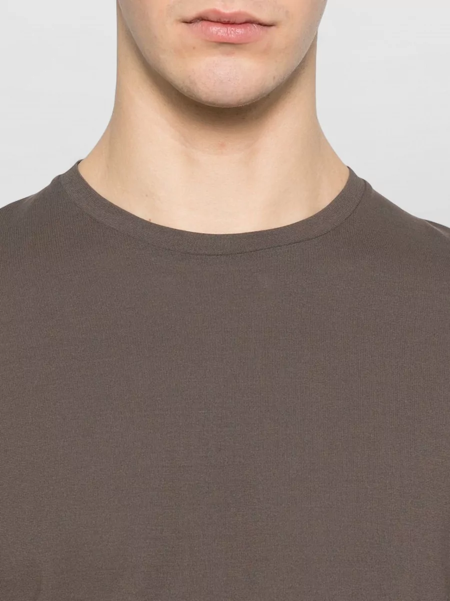 Herno Round Neck Short Sleeve Cotton Jersey Top