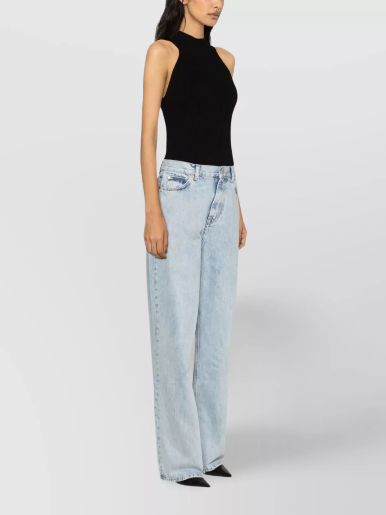 Wardrobe.nyc High Waist Wide Leg Denim
